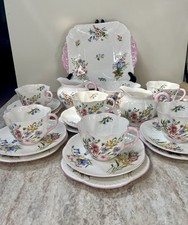 Beautiful Vintage Shelley Dainty Tea Set “Wild Flowers” - 22 Pieces 1950’s/60’s