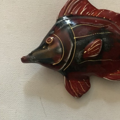 Vintage style ceramic fish - ceramic,