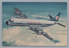 KLM Royal Dutch Airlines Lockheed Electra Vintage Airline Issue Postcard 1