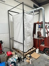 Industrial bulk bag frame, bags and ducting