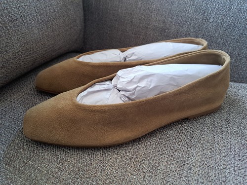 Ladies taupe suede - , leather