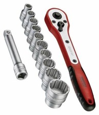 Teng 1/2" Reversible Ratchet Drive Socket Set - 12 Piece M1212N1