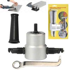 Metal Cutting Double Head Sheet Nibbler Hole Saw Cutter Drill Attachment Tool