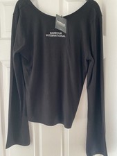 Barbour Jersey Size 14 Black
