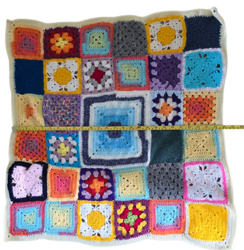 Vintage hand crochet granny - vintage,