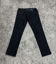 Y2K River Island Embellished Skinny Jeans Crown 12 Black Jewels Diamonte Bling