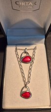 Ortak sterling silver & red