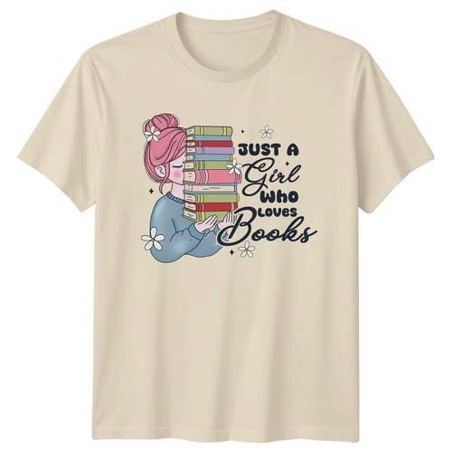 Girl loves books shirt - girl, t-shirt,