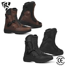 Motorbike Adventure Waterproof Motorcycle Boots Touring Real Leather Raxid CE 2