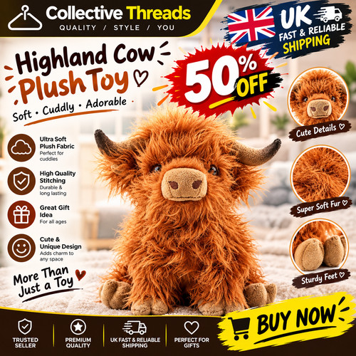30cm highland cow - cow, plush