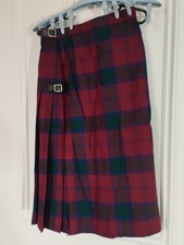 Vintage red tartan - red, skirt