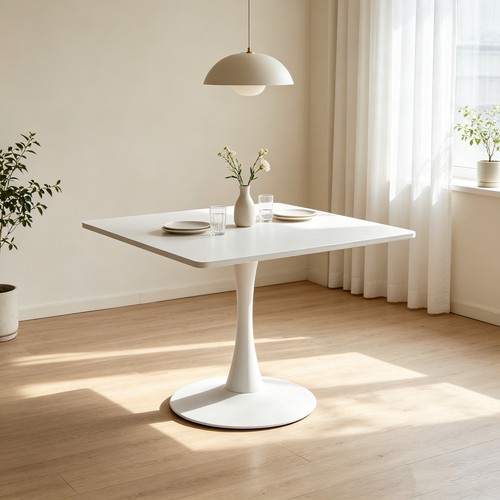 80cm white dining - 80cm, table