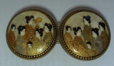 JAPANESE SATSUMA BELT BUCKLE - ANTIQUE MEIJI
