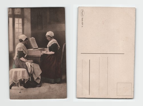 Postcard women playing - postcard,