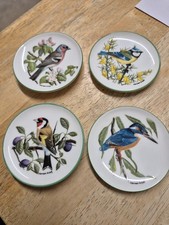 Beautiful Vintage Crown Staffs & Coalport Mini Bird Decorative Plates Set of 4