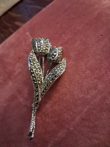 Vintage marcasite brooch - vintage, brooch.