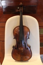 4/4 full-size violin labelled Lucas & Pyne - requires restoration and set-up