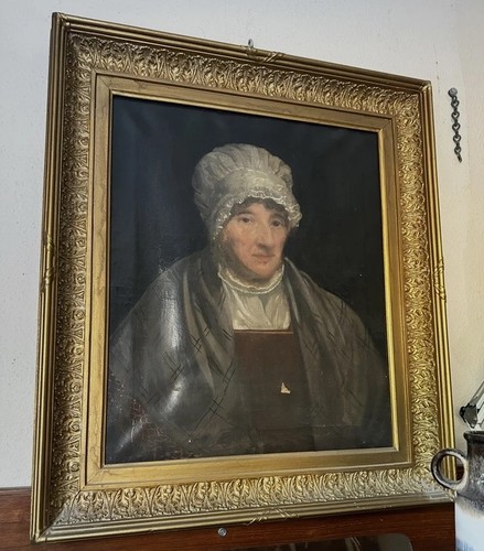 Large antique oil - ❌large,