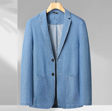 Men's Denim Sport Coat Casual