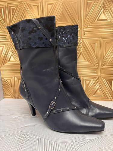 Womens blue leather upper - leather,