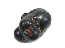 Antique celluloid doll head, baby doll, SK 24, turtle mark, turtle, black