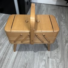 Small mid century art deco style Danish sewing box-jewellery storage.
