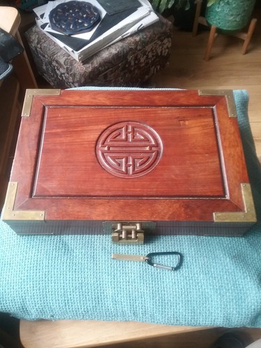 Chinese wood jewellery box - jewellery, +