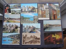 12 POSTCARDS OF CONWAY, CONWY CASTLE & SUSPENSION BRIDGE, SMALLEST HOUSE IN G.B.