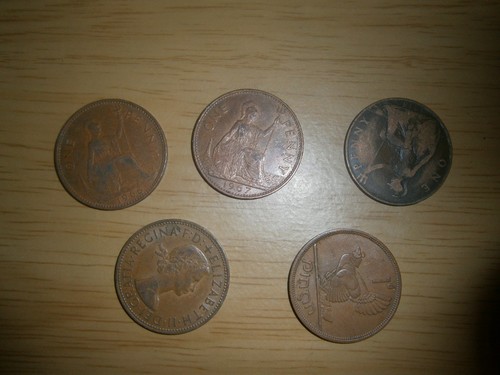 Various old one penny - x,