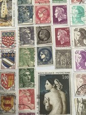 French 100 postage stamps - postage,