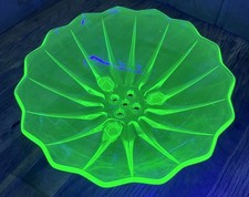 Vintage Uranium Glass Flower