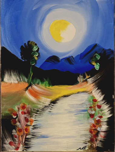 Sunny abstract landscape - "sunny,