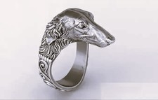 Borzoi dog ring, Vintage