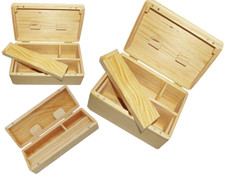 WOODEN ROLLING BOX ROLL BOX