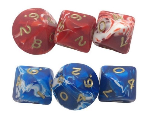 Poly marble dice d10 - poly,