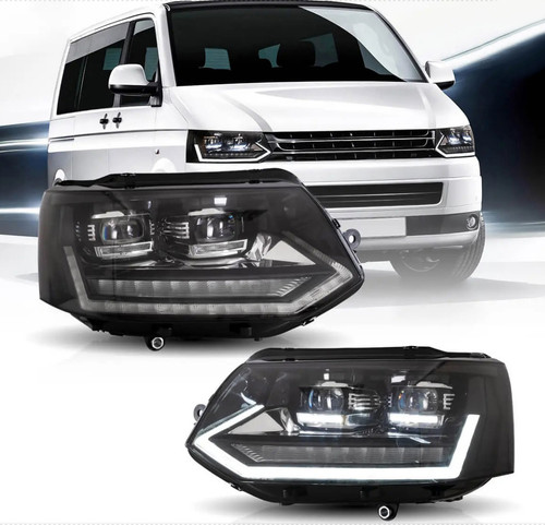 Full led black headlights drl - black,
