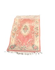 Vintage Chinese Wool Pink Rose