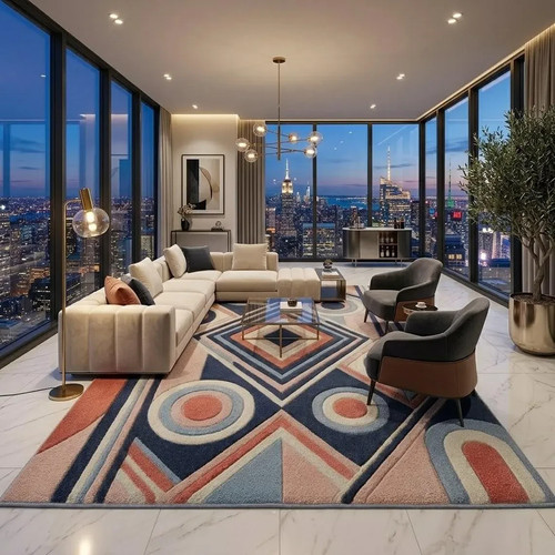 Hand tufted wool area rug - wool,