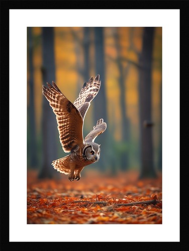 Soft owl framed wall - owl,