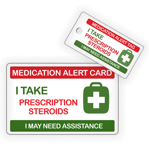 Medication alert card key - card, &