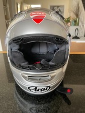 Ducati Arai Quantum SHIELD '14 Helmet Silver / White Medium 57-58mm