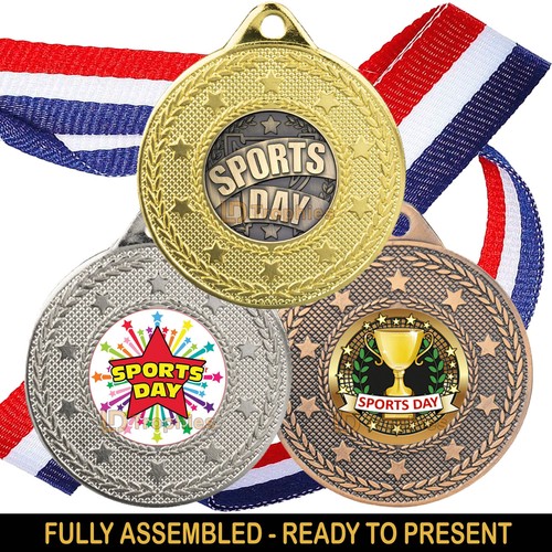 Sports day medals ribbons - medals, &