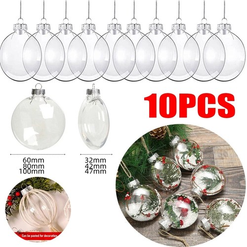 10x clear plastic balls - balls, oval