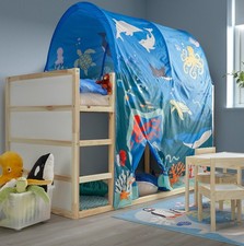 IKEA Kura Children's Bed Tent with Ocean Animals Pattern Canopy
