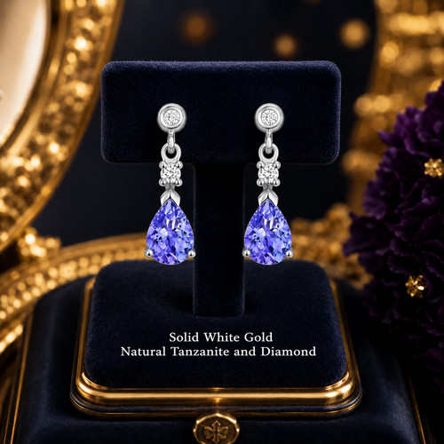 White gold tanzanite diamond - gold, &