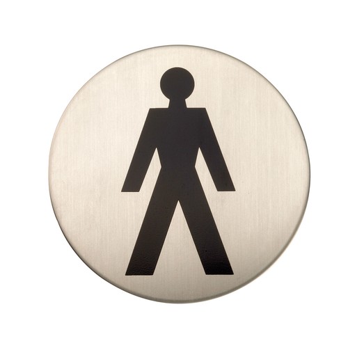 Round adhesive male toilet - round,