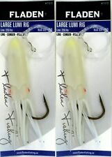 2 Fladen Large Lumi Rig Winged Squid Fish 8/0 10/0 12/0 Hook Rig Cod Ling Lure