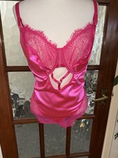 Shiny Stetch Satin All In One Teddy Thong Bodysuit, Size 18,20, 3XL Measurements