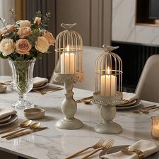 2PC Iron Candle Holder