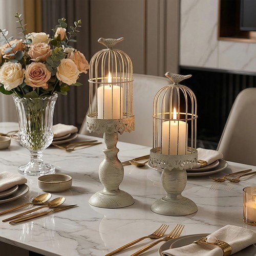 2pc iron candle - 2pc,
